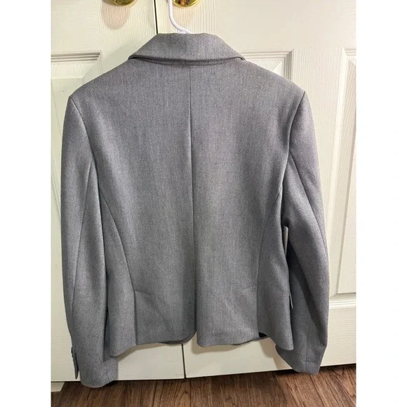 Express Women's 1‎ Button Blazer Jacket Sz 12 Gray Coat  Career - Picture 5 of 5